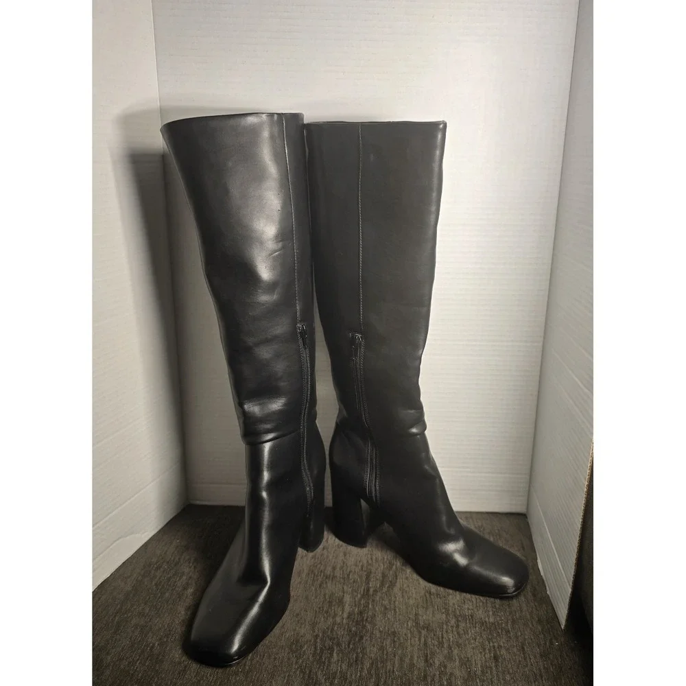 Madden Girl Women's William Knee High Boot Size 11M Black